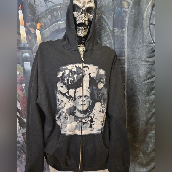 Universal Other - Vintage Universal Monsters HHN Zip Up Hoodie by Rock Rebel
